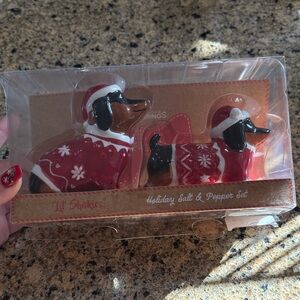 Red Dachshund Salt & Pepper Set